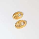 Luna White Zircon Earrings