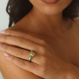 Taylor Yellow Zircon Ring Silver