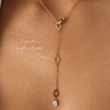 Claire Golden Bezel Necklace