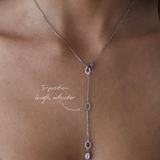 Claire Silver Bezel Necklace