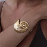 Seashell Sculptural Cuff Bracelet