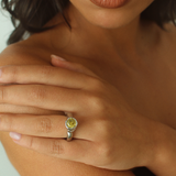 Taylor Yellow Zircon Ring Silver
